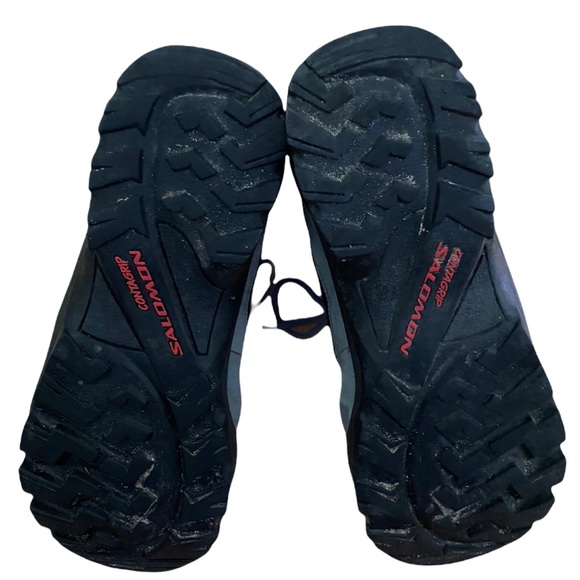 SALOMON X-Hiking Contagrip Clima-Dry Black & Gray High Top Boots-9 Women’s 10.5 - Picture 7 of 10